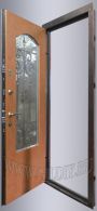 Дверь со стеклом и ковкой ДСК5