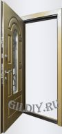 Металлическая дверь со стеклом ДСК17