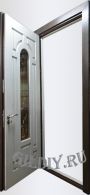 Металлическая дверь со стеклом ДСК19